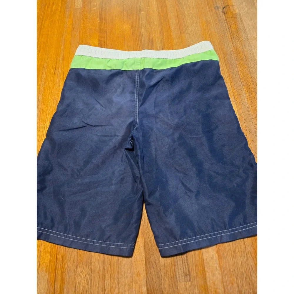 OP Ocean Pacific Boy Large 10-12 Blue Saphire Colorblock Board Short Swim Trunk
